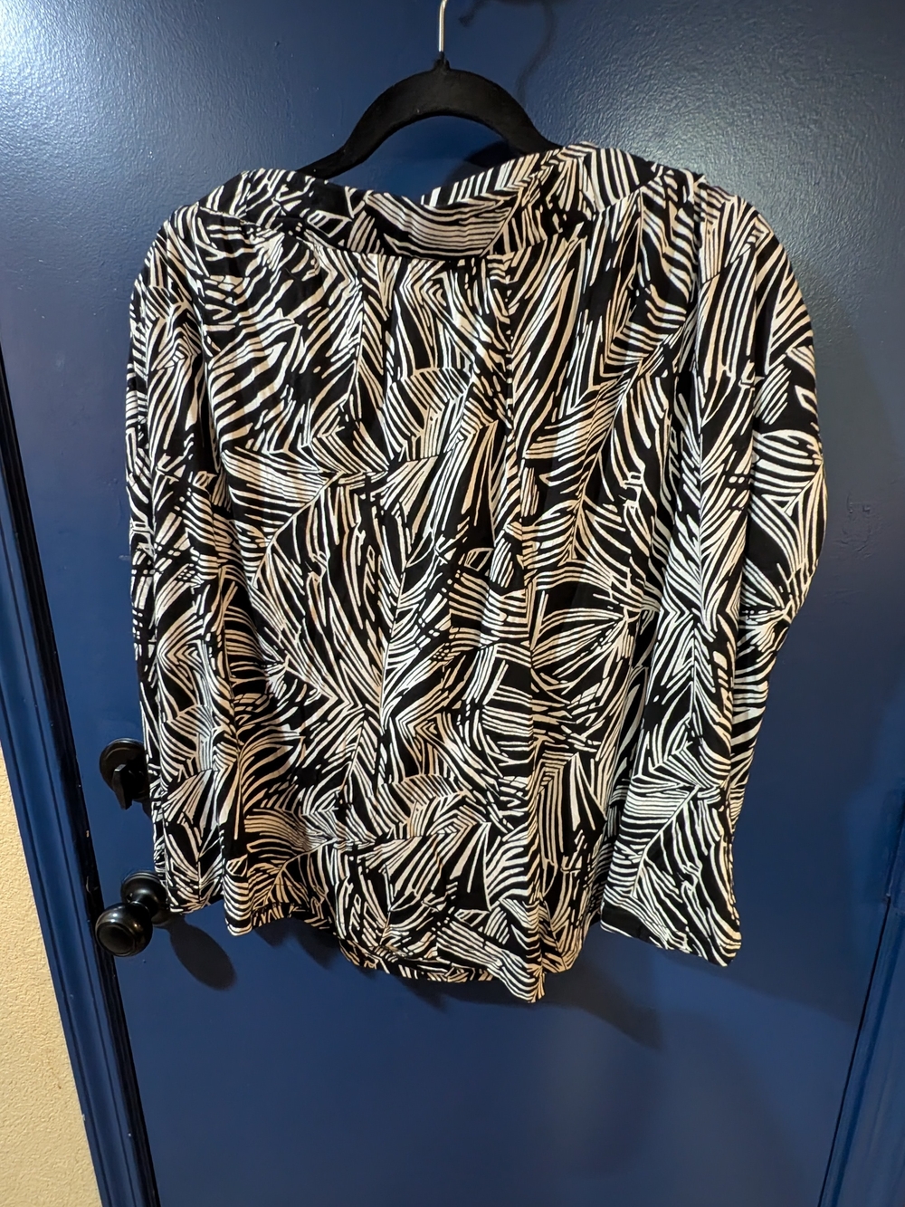 Ellos 3X Black White Abstract Print Skirt 30/32 Pockets